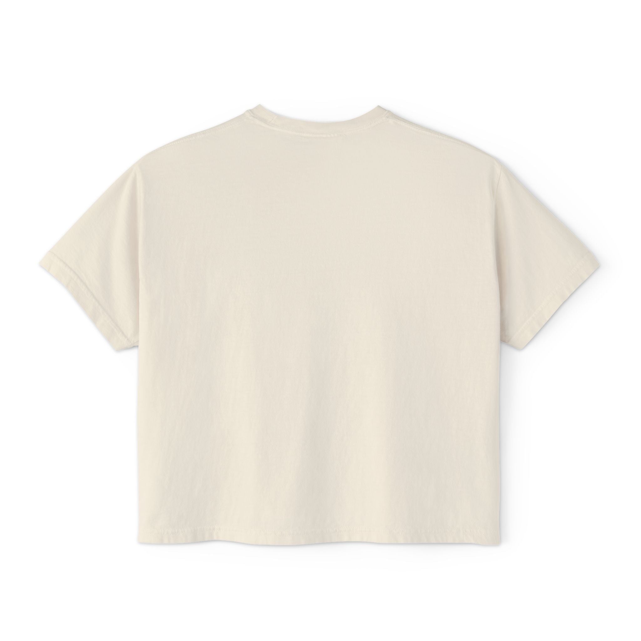 Abstract Green Meadow Women's Boxy Tee — Minimal Nature Art Shirt