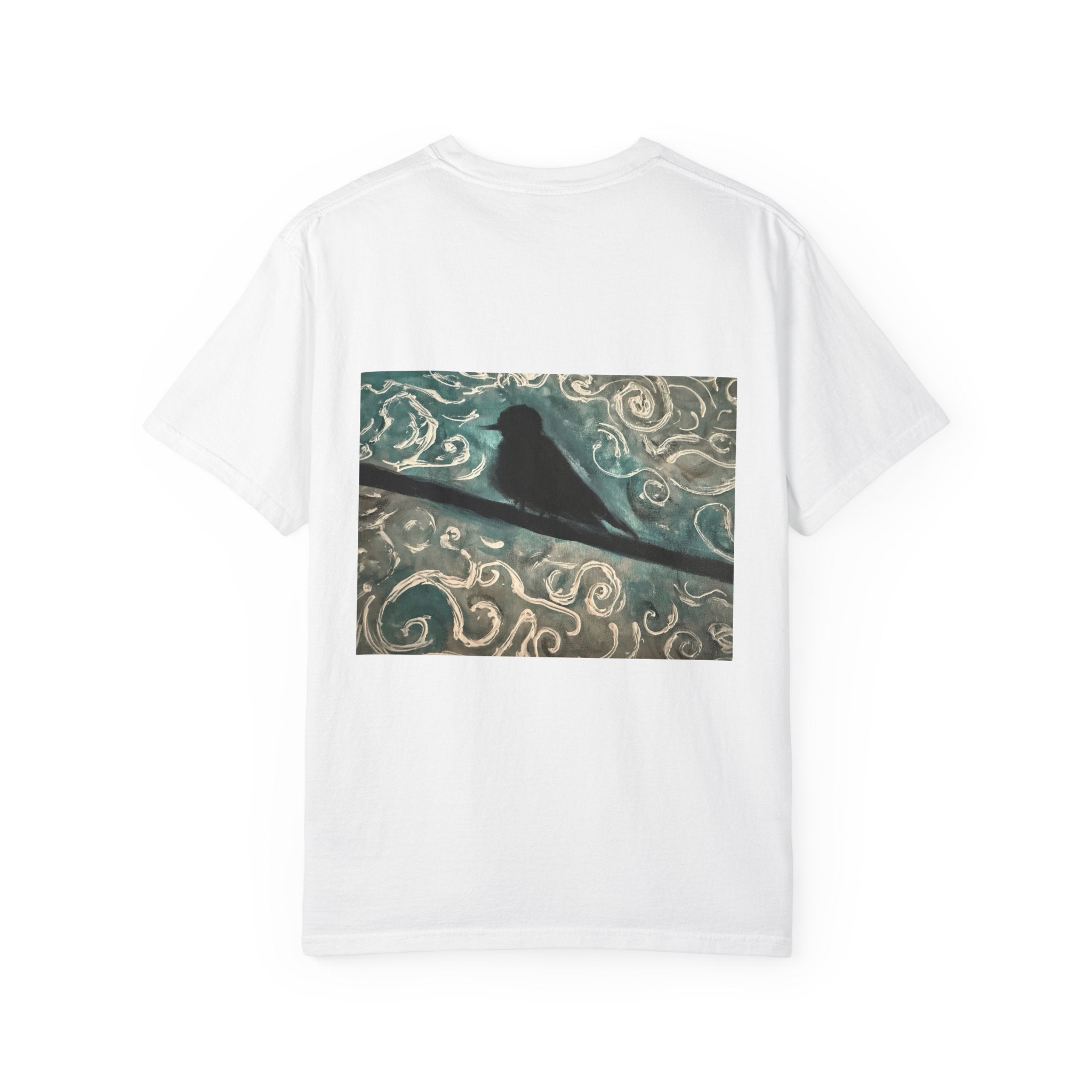 Little Bird Tee — Moody Swirl Back-Print T-Shirt