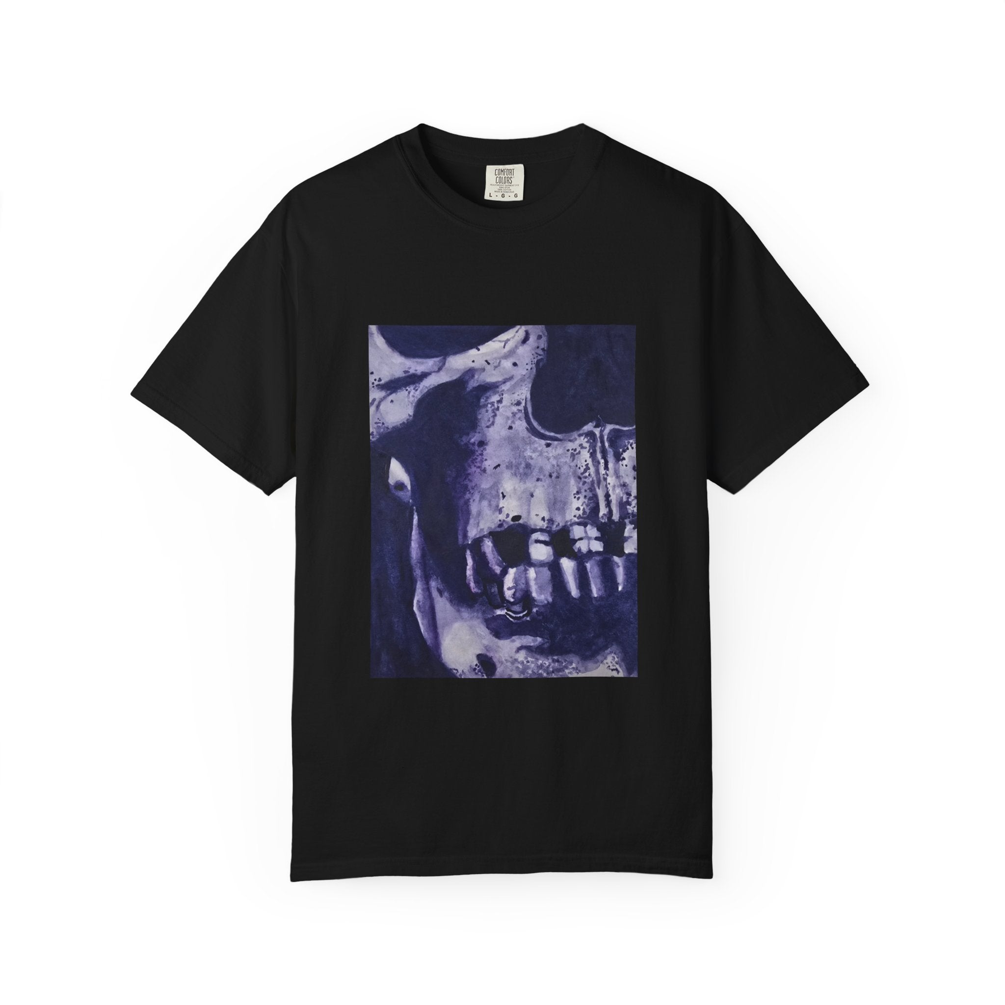 Skull Photo Tee — Vintage Gothic Jawbone Graphic T-Shirt