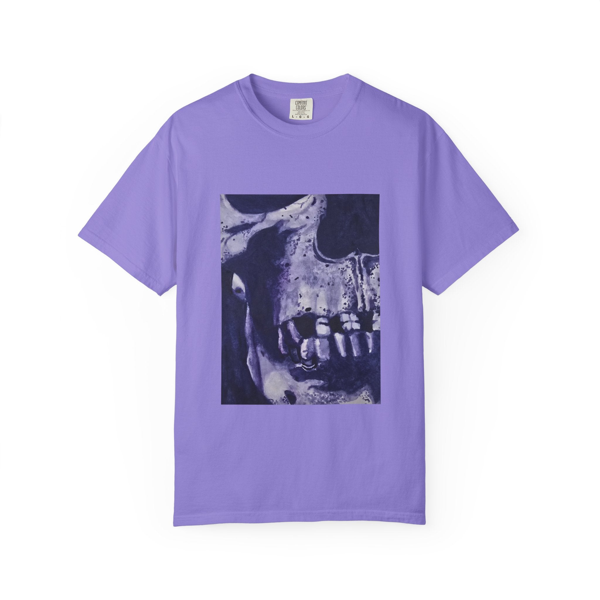Skull Photo Tee — Vintage Gothic Jawbone Graphic T-Shirt