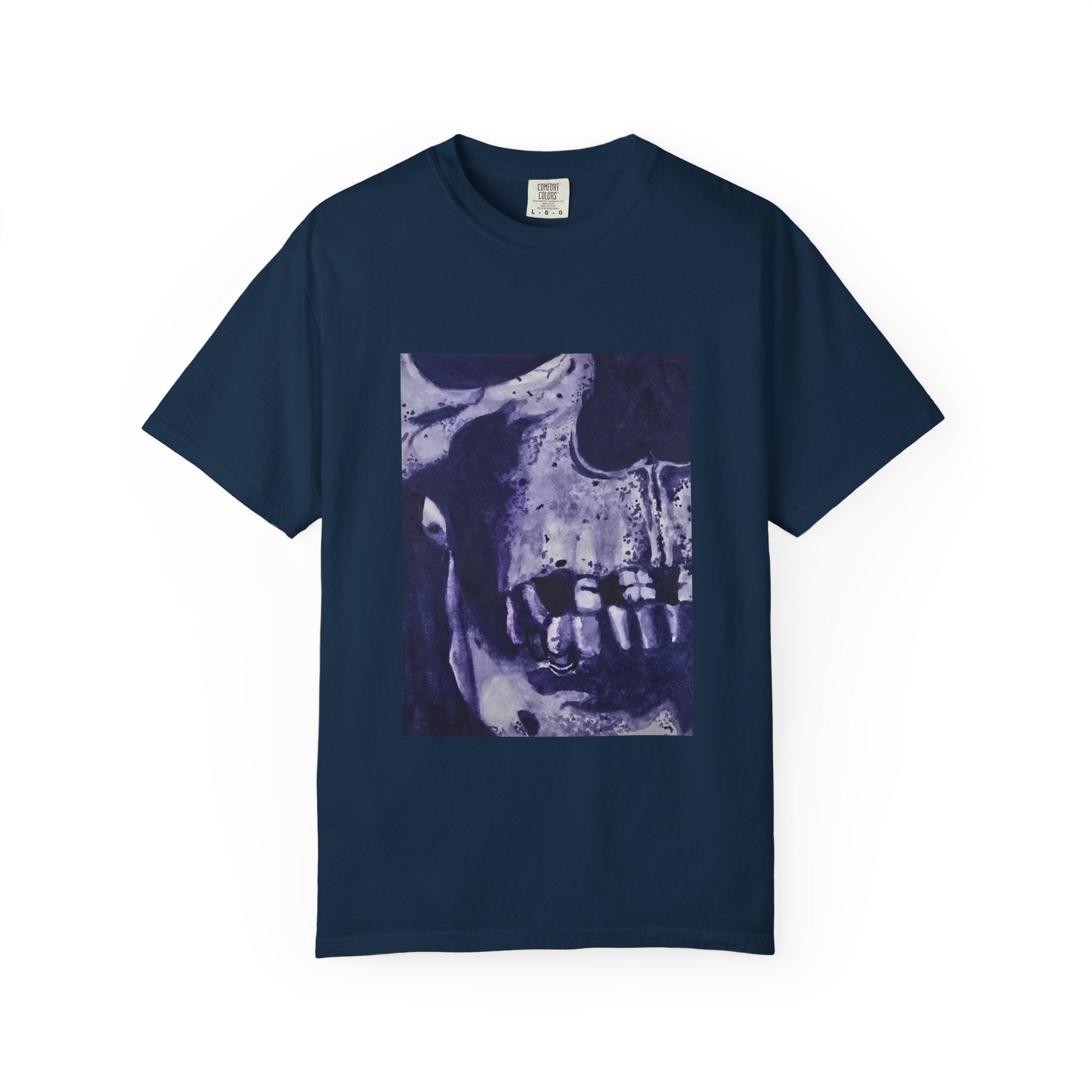 Skull Photo Tee — Vintage Gothic Jawbone Graphic T-Shirt