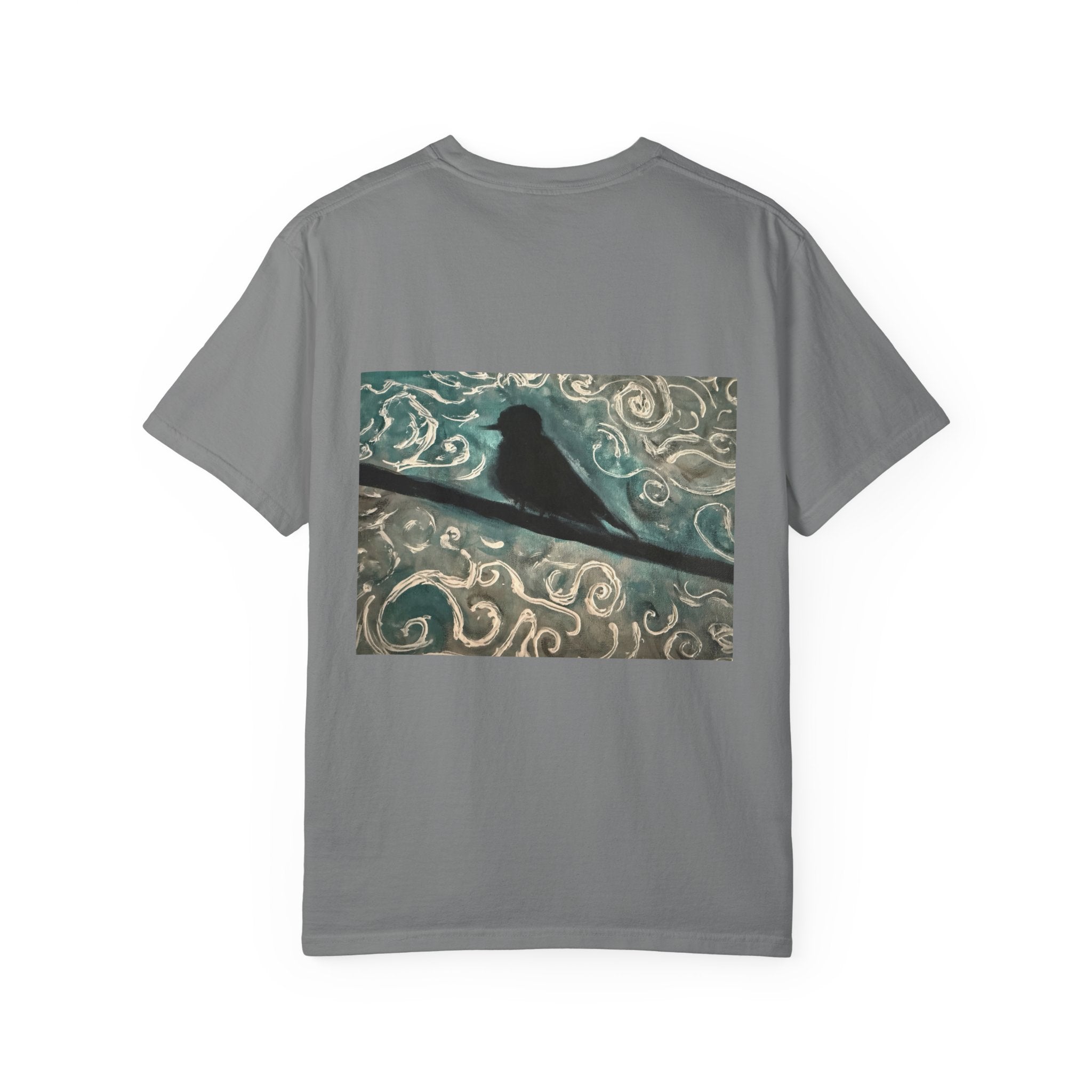 Little Bird Tee — Moody Swirl Back-Print T-Shirt