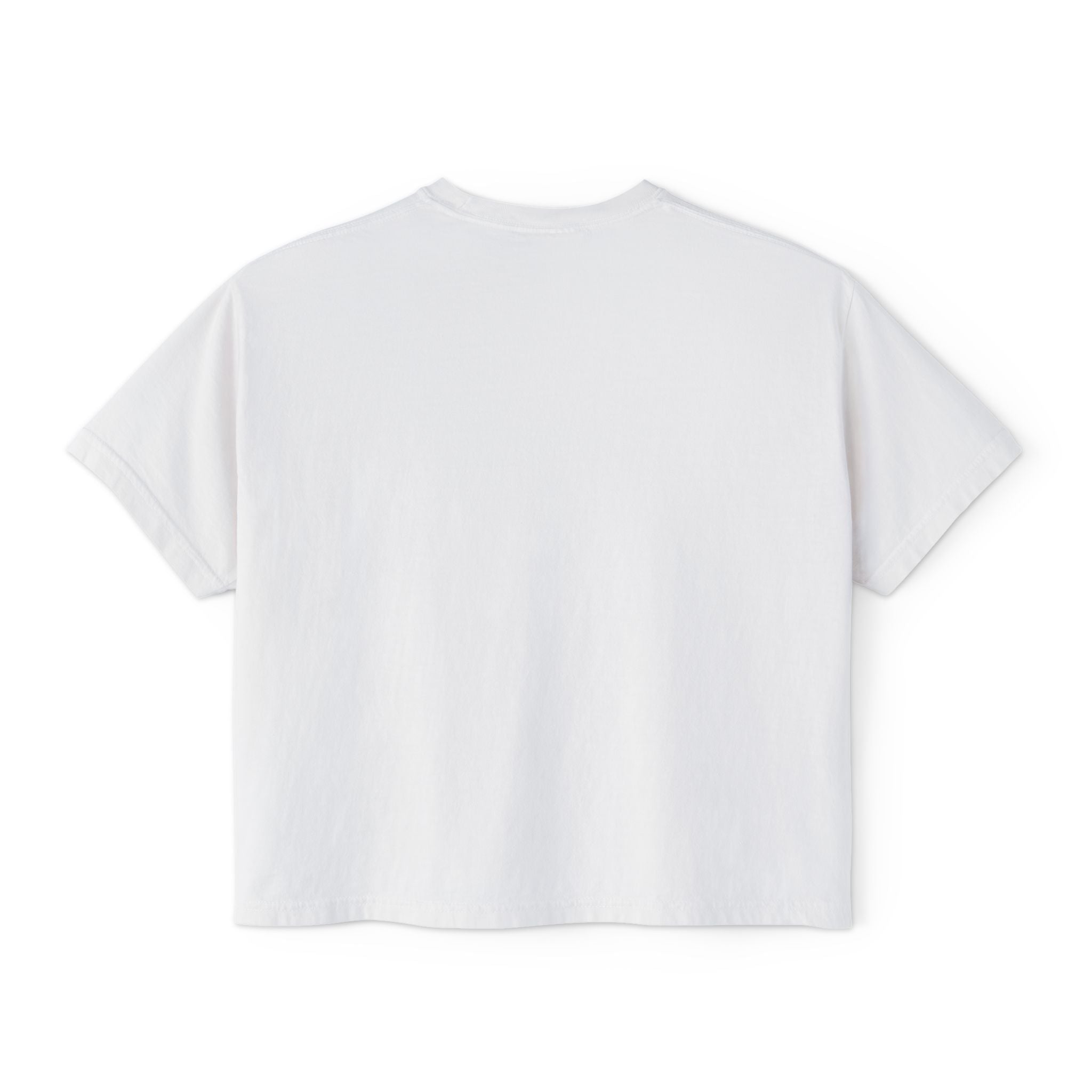Abstract Green Meadow Women's Boxy Tee — Minimal Nature Art Shirt