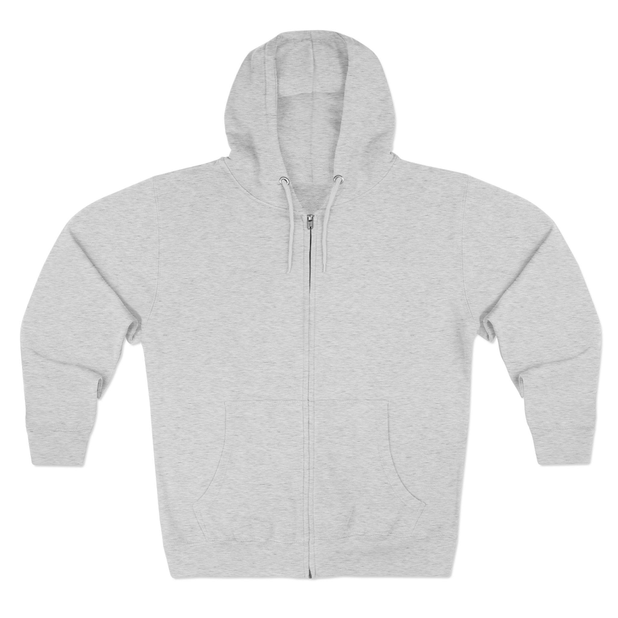 Floral Art Zip Hoodie — Colorful Tropical Bloom Back Print
