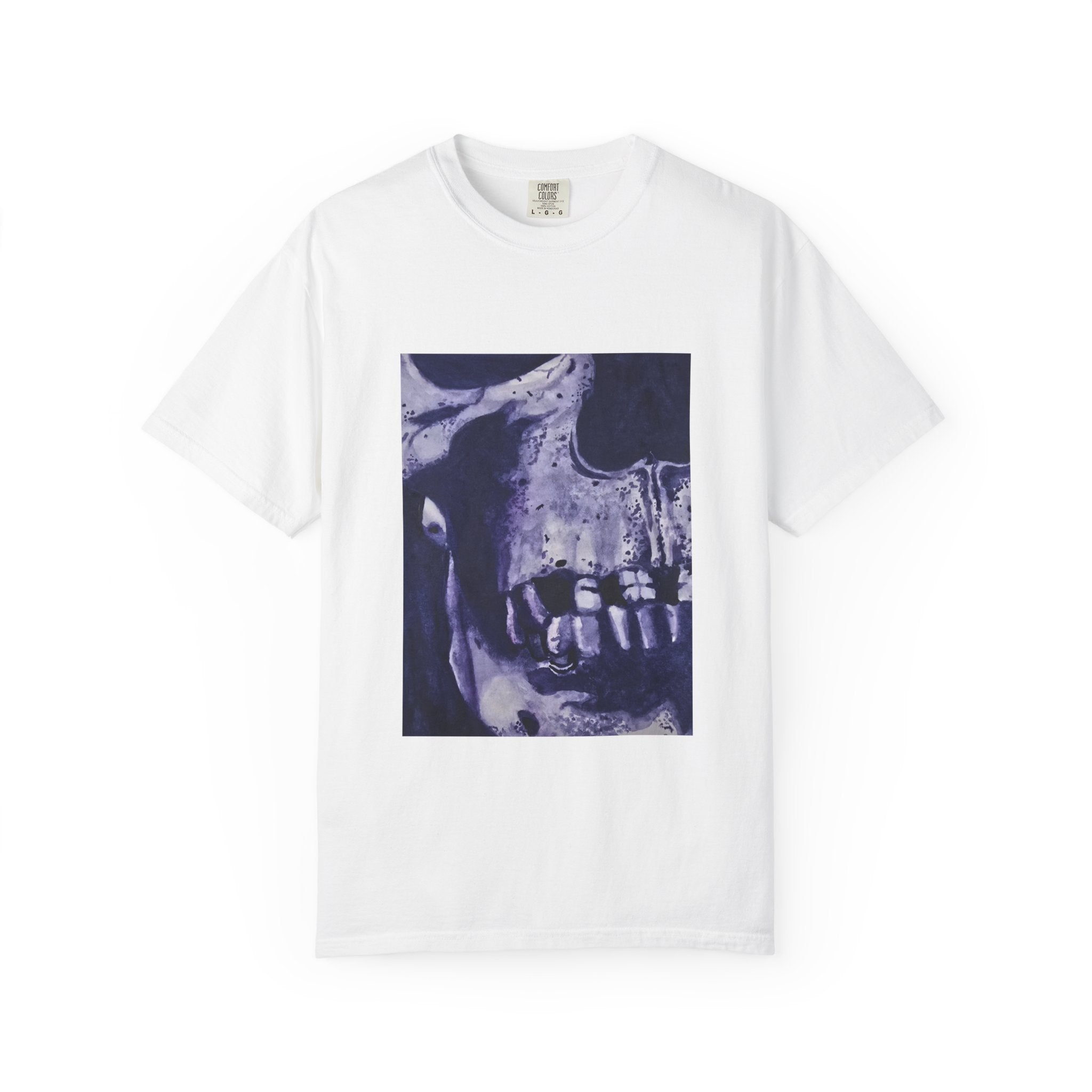 Skull Photo Tee — Vintage Gothic Jawbone Graphic T-Shirt